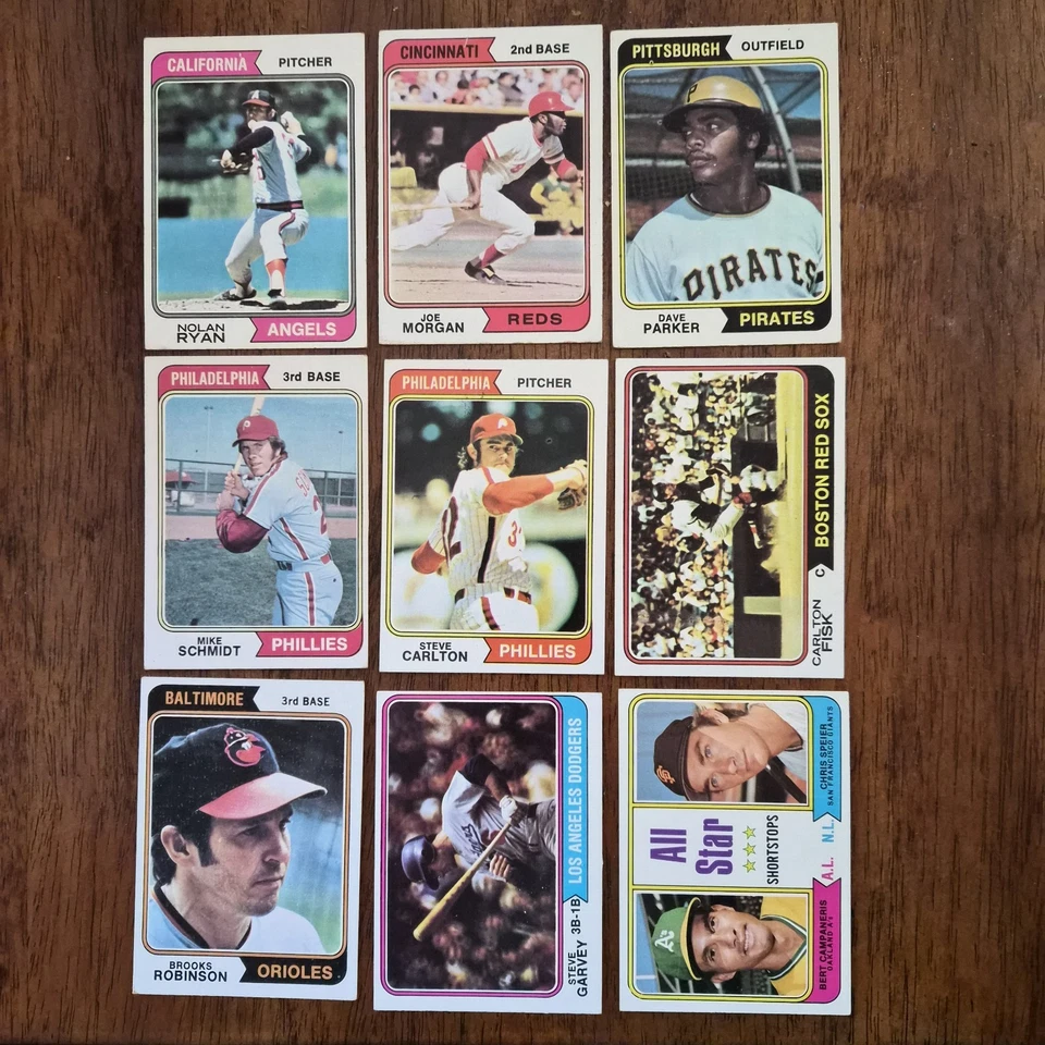 1974 Topps BASEBALL CARD STARTER SET LOT OF 199 DIFFERENT with STARS & HOF - Image 1 of 4
