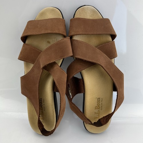 LL Bean flache Fersenriemen-Sandalen gekreuzte offene Zehenpartie Fersenriemen Damen 11–11,5 US - Bild 4 von 9
