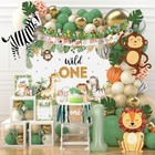 Wild One Birthday Decorations,Jungle Safari Animal Theme First Birthday Decor...
