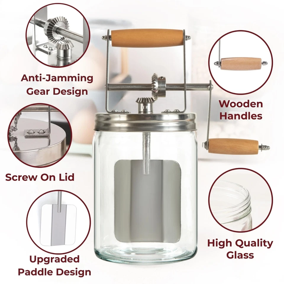 Dazey Butter Churner - Cheese Cloth Butter Paddles Recipe Book INCLUDED- Hand... - Image 3 of 4