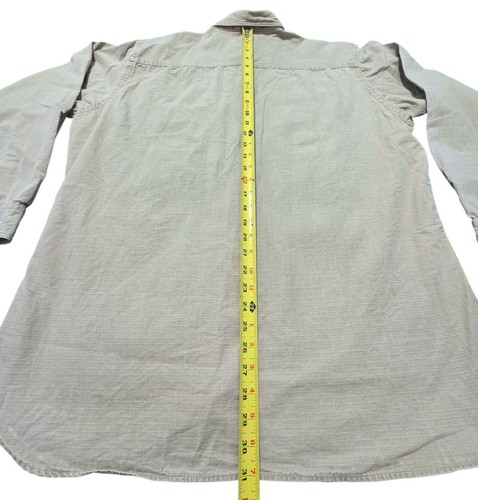 Vintage J Peterman Mens XL Utility Shirt Work Distressed Faded Long Sleeve USA - Picture 6 of 8