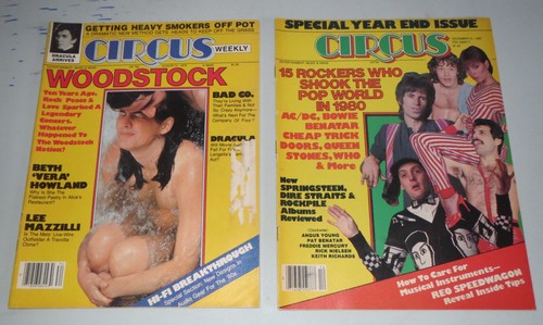 Circus - Aug. 21, 1979 / Dec. 31, 1980 (2 Magazine Lot) VG+ ~ Van Halen /Queen