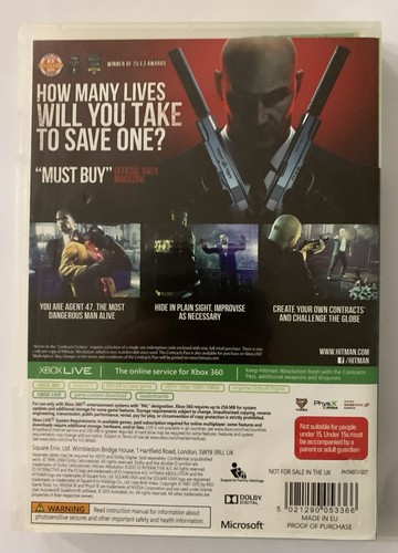 Hitman Absolution - Xbox 360 - Manual - Free Postage - Picture 2 of 5