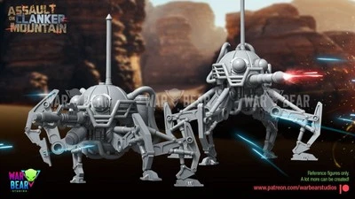 2 Spider Artillery Droid Star Wars RPG Legion Shatterpoint compatible War Bear