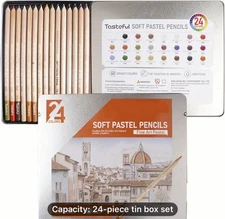24 color soft pastel pencils NEW Shipping Included