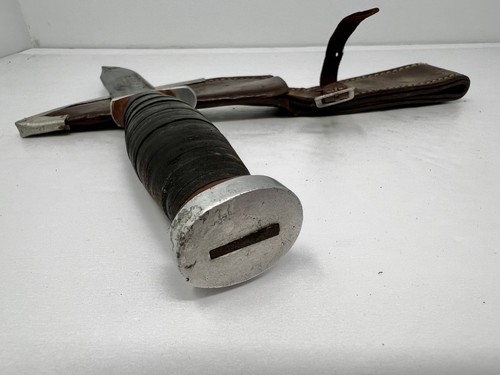 Rare Vintage Imperial Prov. USA Fixed Blade Hunting Knife w/Leather Scabbard - Picture 5 of 15