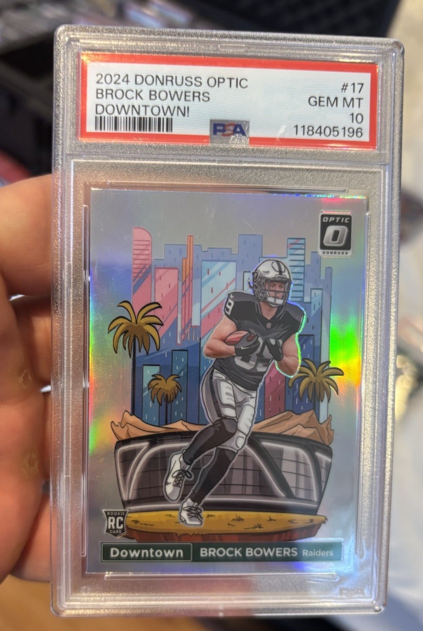 2024 Panini Donruss Optic  Downtown Brock Bowers #17 Psa 10 Gem Mint Rookie
