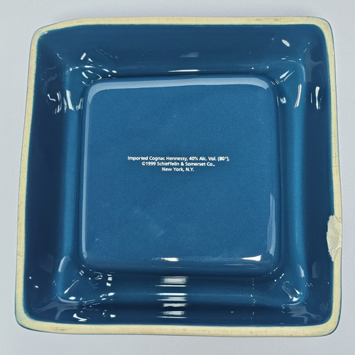 1999 HENNESSY / Schieffelin & Somerset Co, NY - blauer Keramik Tischaschenbecher - Bild 4 von 7