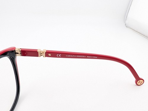 Carolina Herrera Eyeglasses, Frames Only, VHE897K 0700, 53-15-140, Black/Red - Picture 14 of 21