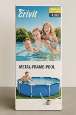 CRIVIT Metal-Frame-Pool, Ø 300 x H 76 cm, inkl. Filterpumpe 