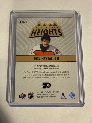 2021-22 Upper Deck Stature Legendary Heights #LH5 Ron Hextall - Foto 2 di 2
