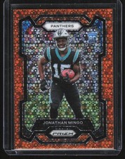 2023 Panini Prizm Orange Disco Jonathan Mingo Rookie Carolina Panthers #312