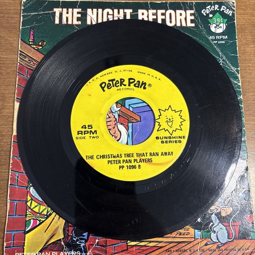 VTG The Night Before Christmas Peter Pan Record Vinyl Children Story - Picture 7 of 10