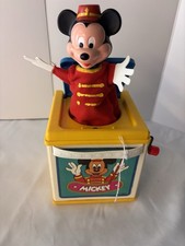 1987 Mattel Mickey Band Jack in the Box - Works