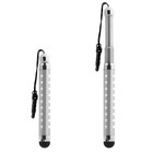 Stylet Retractable Argent avec Strass pour écran Tactile - Attache Jack 3.5 mm