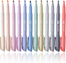 12pk Mr. Pen Highlighters, Morandi Colors, Chisel Tip, Bible Highlighter