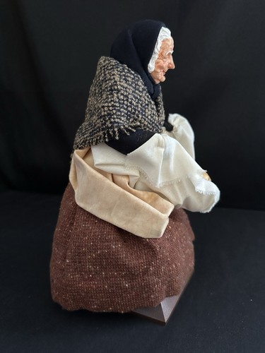 RARE POUPÉE PERSONNAGE BOULANGER mode PAIN VISAGE POMME PAYSANNE SIMPICH 2002 VIEILLE DAME