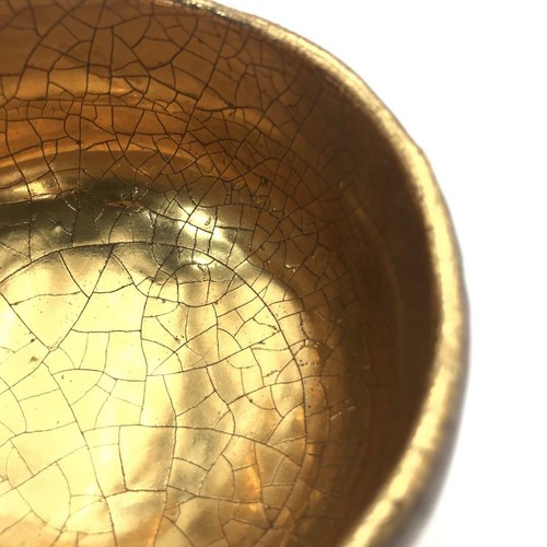 Teezeremonie Geschirr Raku Ware Waraku Shimadai Teeschale Gold Kostenloser Versand FEDEX - Bild 4 von 8