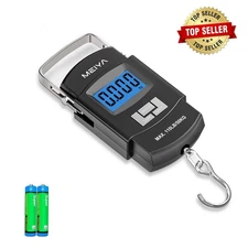 Balanza de Mano 50Kg Bascula Pesa Maletas de Pantalla Digital Ligera y Manejable