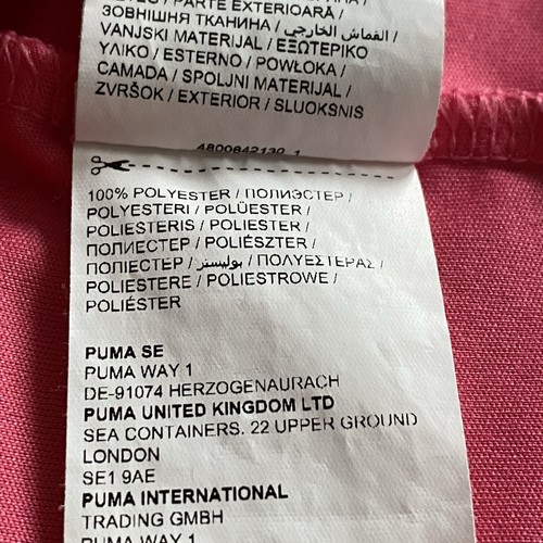 Puma Golf Polo Shirt Men Large Pink SS Gamer Wicking Lightweight Summer Dry Cell - Picture 11 of 12