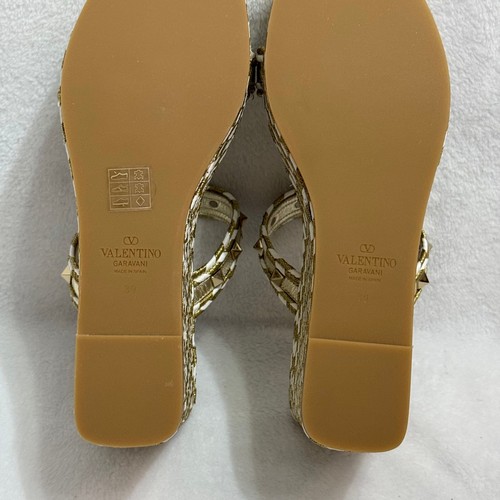 Valentino Garavani Rockstud Torchon 90 mm Espadrille Keilabsatz Sandalen - Bild 6 von 7