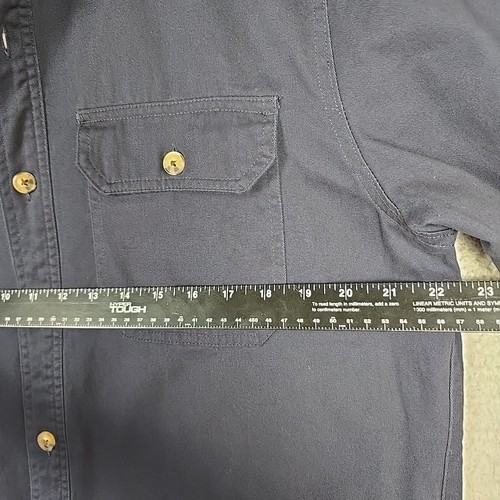 Woolrich Men's Flannel Lined Shirt Jacket Size M Navy Blue - Picture 5 of 15