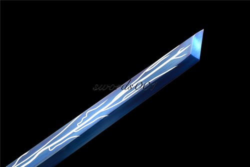Espada Dao lista para la batalla Katana afilada manganeso acero hoja relámpago - Imagen 10 de 11
