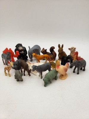 Plastic Animals Lot 20 Zoo Wild & Farm Animal Toys Schleich CollectA & Unbranded