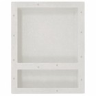 Shower Niche with 2 Compartments Shelf Matt White 16.1"x20.1"x3.9" vidaXL