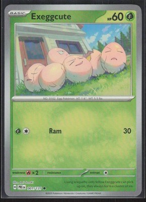 2025 Scarlet & Violet Series - Prismatic Evolutions Exeggcute Common #1