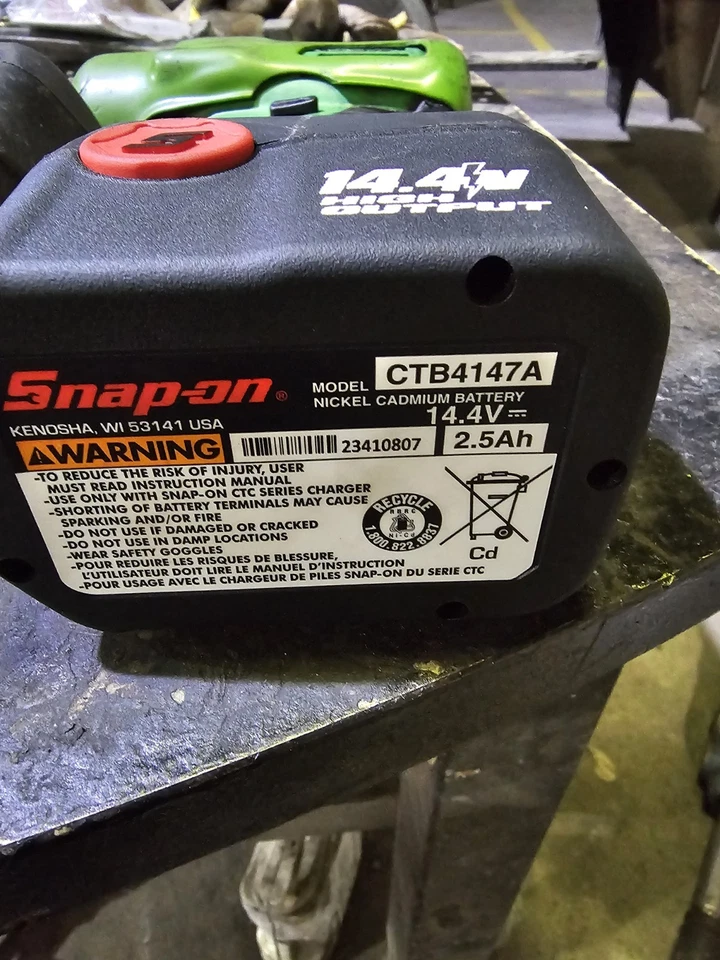 Green Snap On 14.4 3/8 Drive Cordless Impact includes  charger ser description  - Image 3 of 3