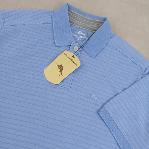 Tommy Bahama Small Herren Shirt Polo neu mit Etikett $ 99,50 rokokoblau Strick 21 x 27 Stretch