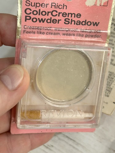 Vintage Revlon Super Rich Color Crème Powder Shadow RARE x2 Not Quite White - Bild 9 von 10