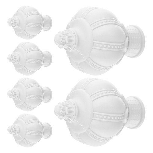  6 Stück Gardinenstange Endkappe Dekoration Fenster Abschlusskappen für Stangen - Bild 2 von 20