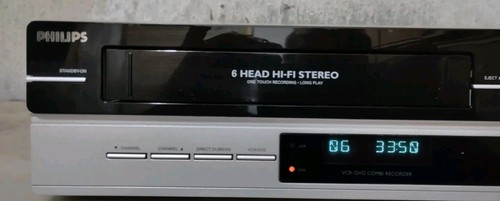PHILIPS COMBO MASTERIZZATORE DVD/VHS 6 TESTINE CON TELECOMANDO ORIGINALE - Picture 5 of 11
