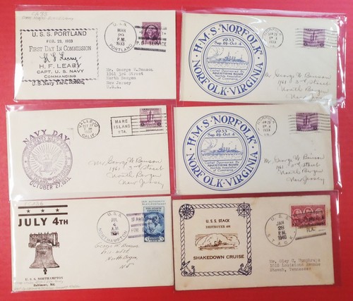 1930s Desirable Lot of 77 US Navy Naval Covers w/ Cachets & Ship Cancels - Picture 2 of 14