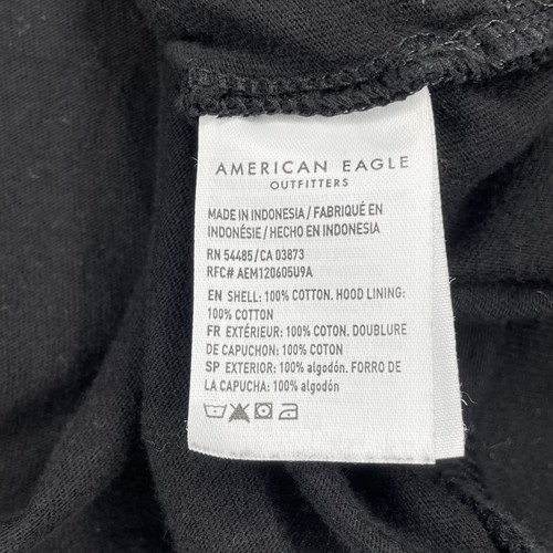 American Eagle Gr. XXL Herren Hoodie Langarm Reflektor Logo schwarz - Bild 4 von 9
