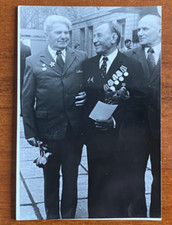 Handsome guys affectionate attractive men WW2 veterans Vintage Photo