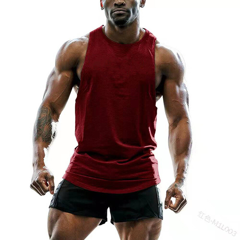 Men's Gym Workout Tank Tops Muscle Tee Stringer Bodybuilding Sleeveless T-Shirts - Picture 26 of 32
