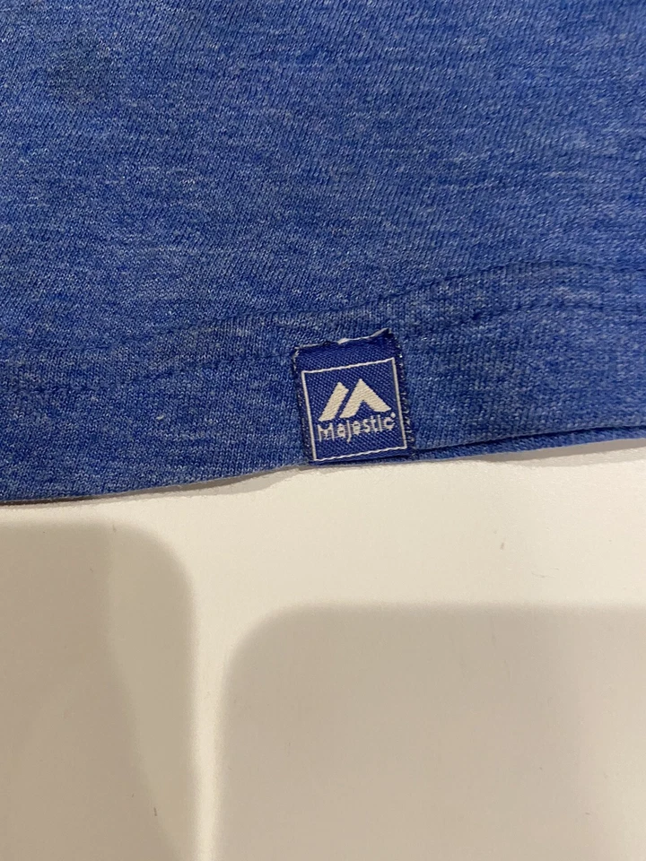 Majestic LA Dodgers Long Sleeve Shirt Blue Boys Size M 5-6 Good Condition - Image 3 of 4