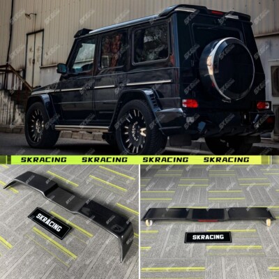 Carbon Fiber/Gloss Black Rear Roof Spoiler Wing Kit For Benz W463 G63 G500 G550