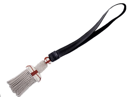 Russian Imperial Cavalry Officer black leather HQ Sword Knot WWI Сossack shashka - Picture 1 of 4