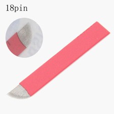 18 Pins Needles Microblading Permanent Embroidery Makeup Tattoo Eyebrow Blades