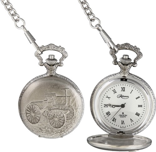 Reloj de Bolsillo Coleccionable con Llavero de Cadena Caja de Regalo Primer Automóvil George Selden - Imagen 2 de 3