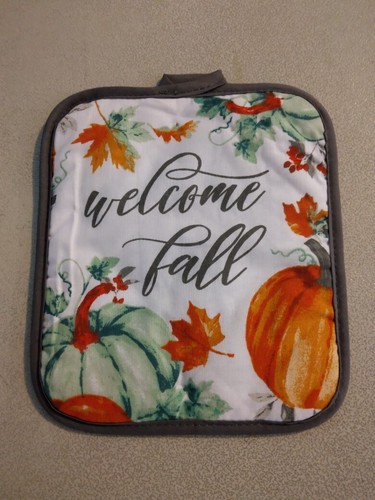 Welcome Fall Pumpkins Pot Holder Hot Pad 268399 - Bild 1 von 2