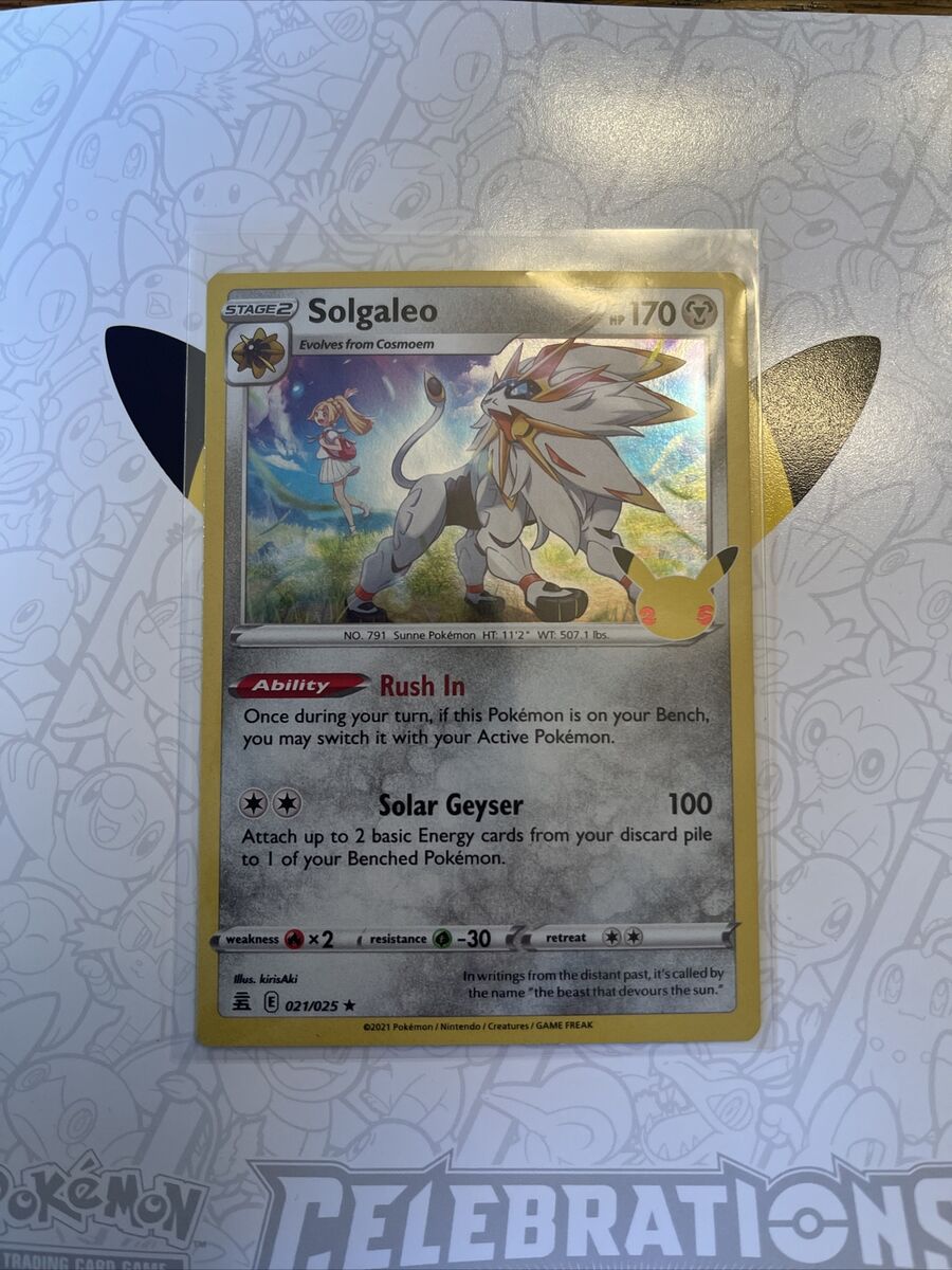 Solgaleo - 021/025 - Holo Rare - Pokemon Singles » Sword & Shield Series »  Celebrations - Frontline Games