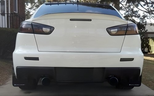 For Mitsubishi Lancer Evo X Black Lens LED Bumper Reflector Tail Brake Lights - Foto 19 di 19