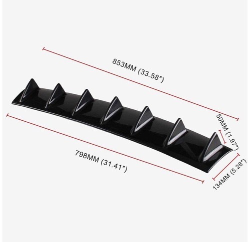 For Ford Focus ST RS Rear Bumper Diffuser 7 Fin Spoiler Lip Splitter Wing Carbon - Picture 9 of 13