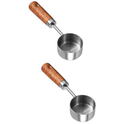 Set of 2 Coffee Ground Quantitative Spoons Milk Powder Light Material