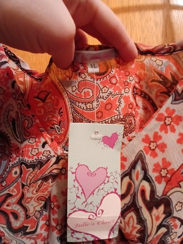 Canotta Julie's più vicina nuova con etichette con elastico in vita fantasia donna taglia XL - Foto 3 di 3